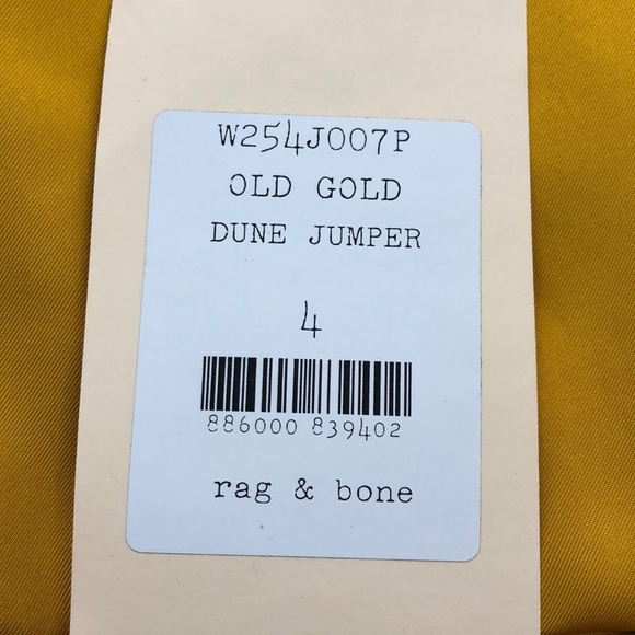 Rag & Bone Old Gold Silk Dune Romper NWT - Picture 7 of 9